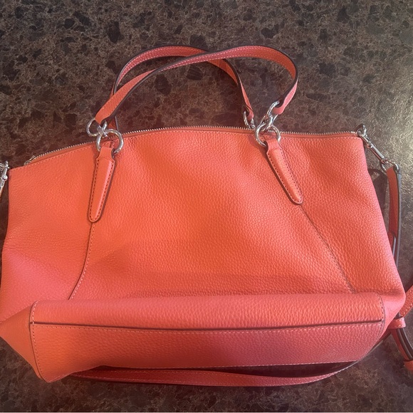 Coach Kelsey Orange Leather Women's Bag - Picture 2 of 5